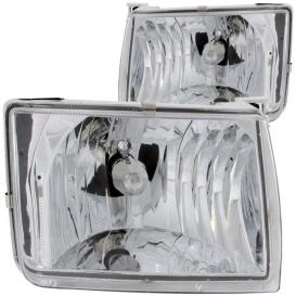 Anzo Driver and Passenger Side Crystal Headlights (Chrome Housing, Clear Lens)