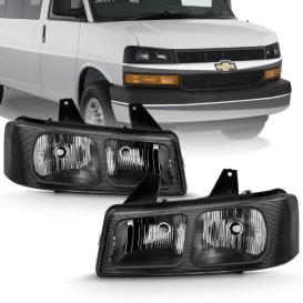 Anzo Driver and Passenger Side Crystal Headlights (Black Housing, Clear Lens)