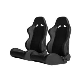 Cipher Auto CPA1001 Black Synthetic Leather Universal Racing Seats