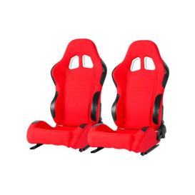 Cipher Auto CPA1007 Red Cloth Universal Racing Seats
