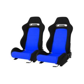 Cipher Auto CPA1013 Black and Blue Cloth Racing Seats