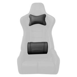 Cipher Auto Black Neck and Lumbar Support Pillow Set with Black Stitching