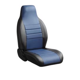 Fia Leatherlite Simulated Leather Universal Fit Blue/Black Front Bucket Seat Covers