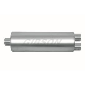 Gibson SFT Superflow Stainless Steel Round Exhaust Muffler (Inlet 3", Outlet 2.5", Length 30")