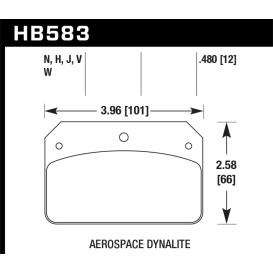 Hawk DR-97 Brake Pads for Aerospace Dynalite Caliper w/ 0.218in Center Hole