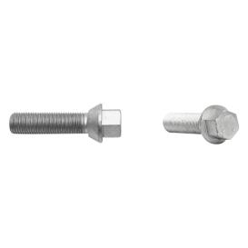 H&R Tapered (60&deg;) 55mm Thread Length Silver Wheel Lug Bolt - Each