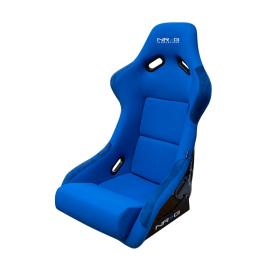 NRG Innovations Large Bucket Racing Seat in Blue Fabric and Suede Lining