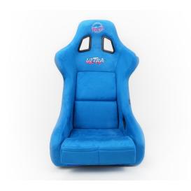 NRG Innovations Ultra Series Large FRP Bucket Racing Seat in Blue Alcantara