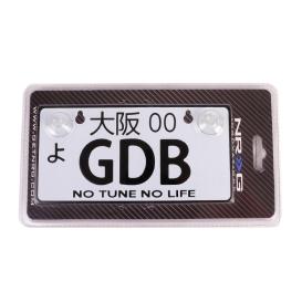 NRG Innovations JDM Style Mini License Plate with GDB Logo