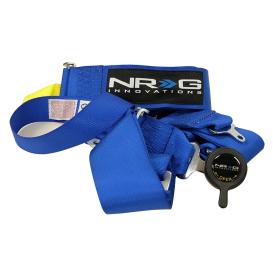 NRG Innovations SFI Approved Blue 5-Point Cam-Lock Racing Seat Belt Hanress