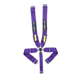 NRG Innovations SFI Approved Purple 5-Point Cam-Lock Racing Seat Belt Hanress