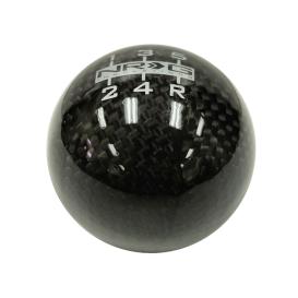 NRG Innovations Ball Style Heavy Weight Black Carbon Fiber 5-Speed Shift Knob