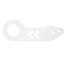 NRG Innovations Arrow Style Anodized White Rear Tow Hook