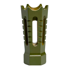 Recon Olive Drab/Army Green Aluminum AR-15 Flared & Spiked Door Breacher Rifle Barrel Antenna Tip Flash Hider