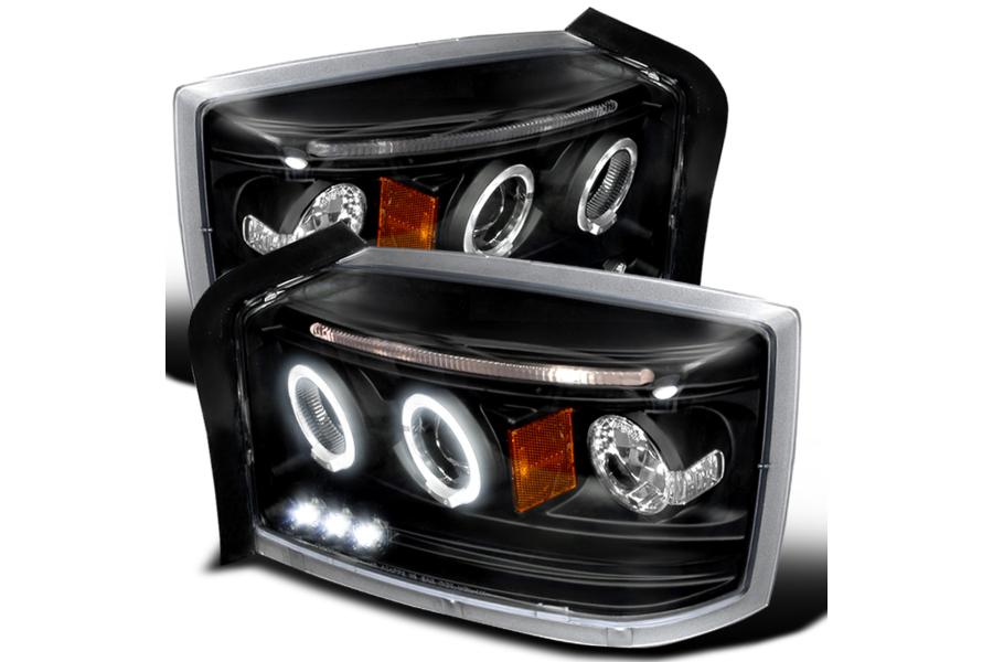 2005-2007 Dodge Dakota Spec-D Tuning Black Halo LED Projector