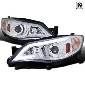 Spec-D Tuning Chrome Projector Headlights With DRL LED
