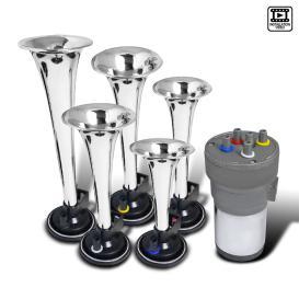 Spec-D Tuning Chrome Music Air Horn With 110DB 12V Compressor