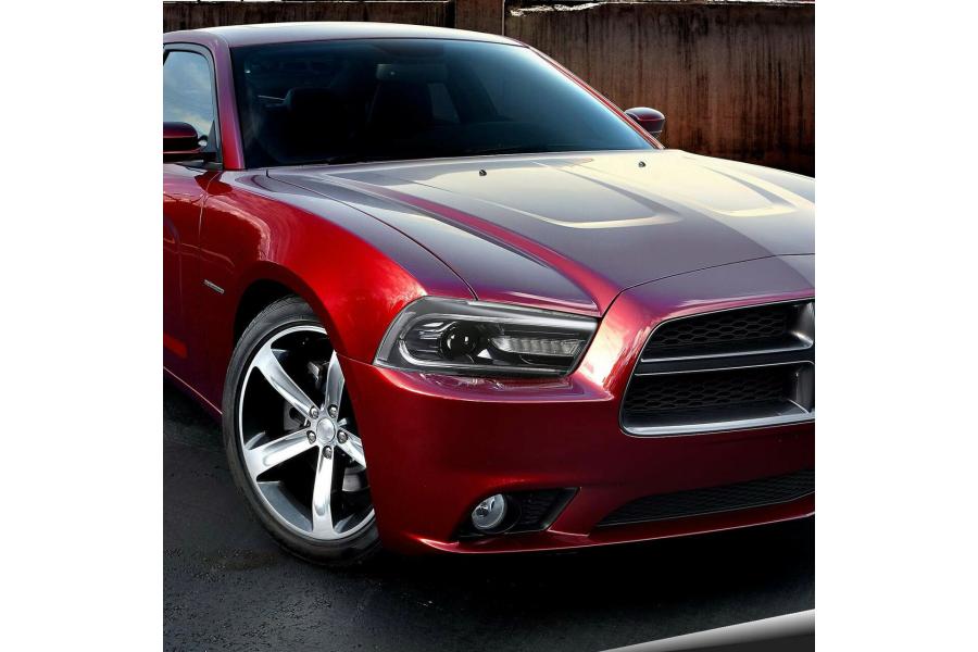 2011-2014 Dodge Charger Spec-D Tuning Matte Black Housing, Clear Lens ...