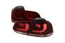 Spec-D Tuning Chrome Housing, Red Lens LED Tail Lights w/ Sequential Turn Signal Lights - Spec-D Tuning LT-GLF10RLED-VD