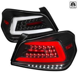 Spec-D Tuning Matte Black / Clear Sequential LED Tail Lights