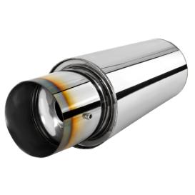 Spec-D Tuning 2.5" Inlet 310 Style Spiral Muffler With Burnt Tip