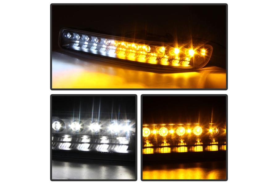 1999-2006 GMC Sierra Spyder Black Full LED Bumper Lights - Spyder CBL ...