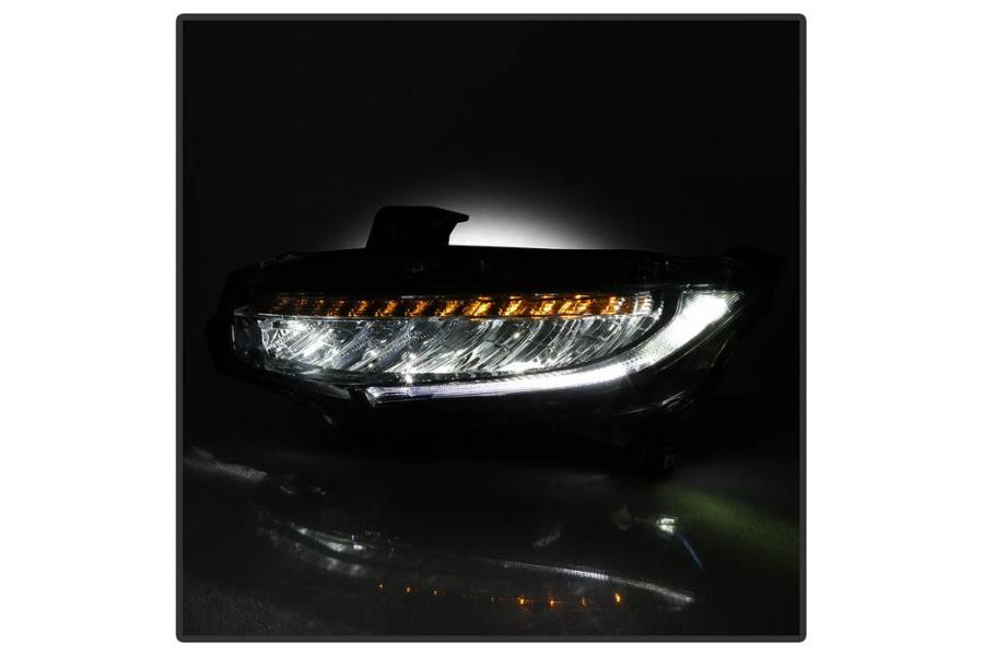 2016-2018 Honda Civic Spyder Chrome Full LED Headlights - Spyder PRO-JH ...